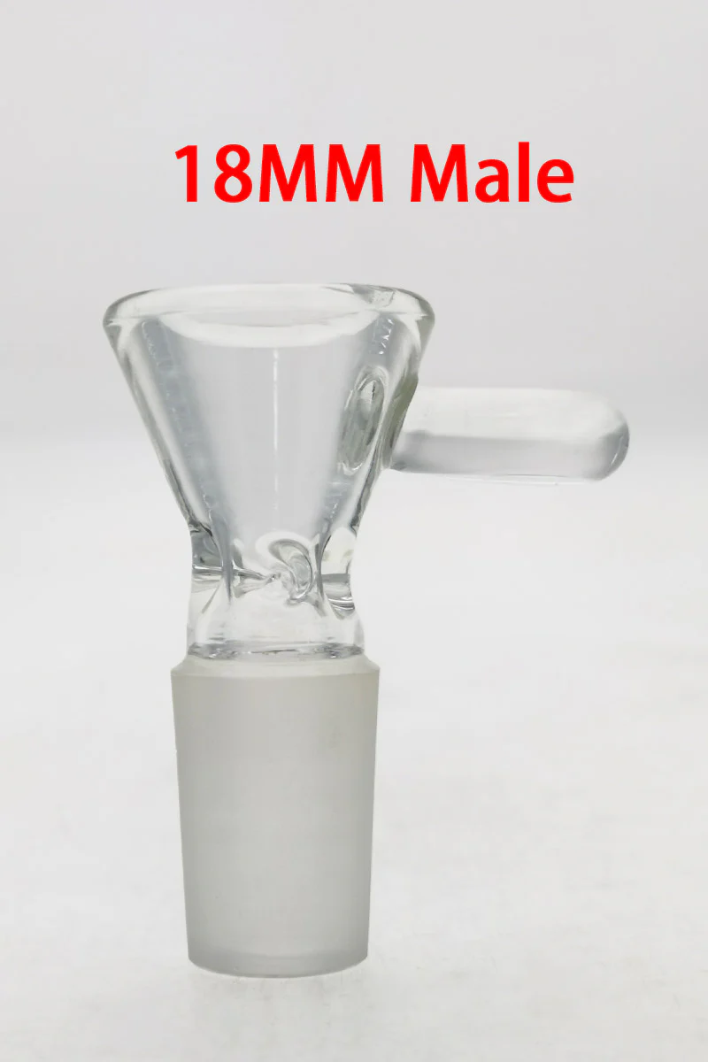 TAG - Pinched Screen Bong Slide Bowl Piece with Raised Handle - Image 2