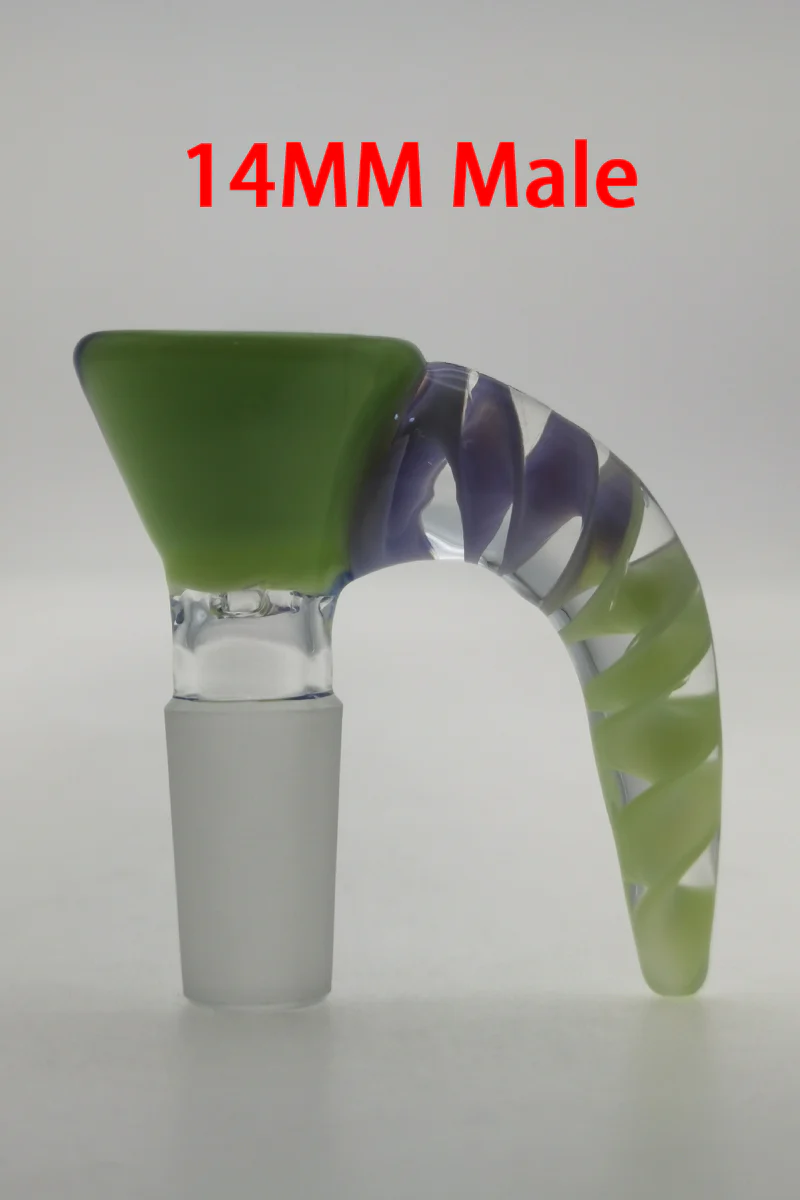 TAG - Tri Screen Bong Slide Bowl Piece with 16x46MM Horn Handle - Image 14