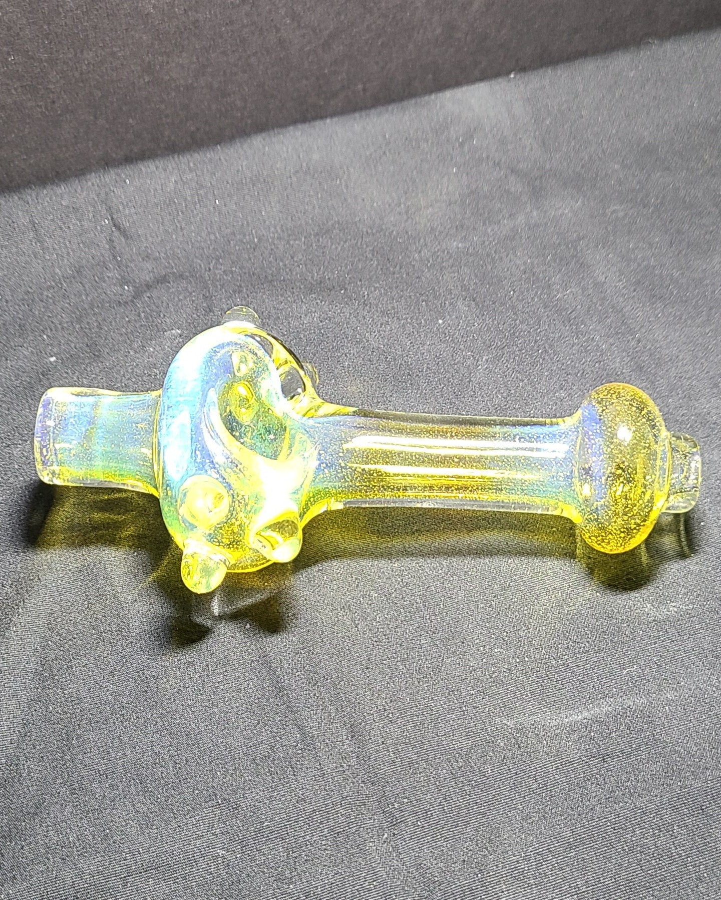 Troyd Glass - 4.00" Steamroller Dry Spoon Pipe (105G) Carb Hole: Center